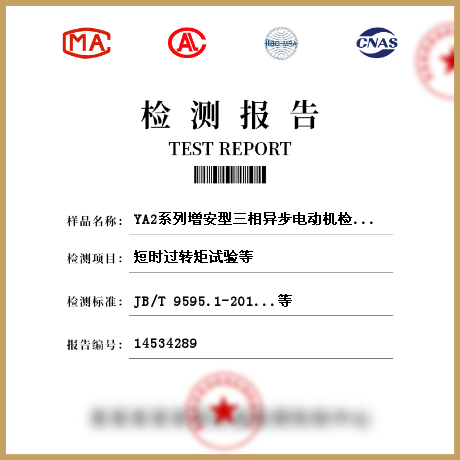 YA2系列增安型三相異步電動機檢測