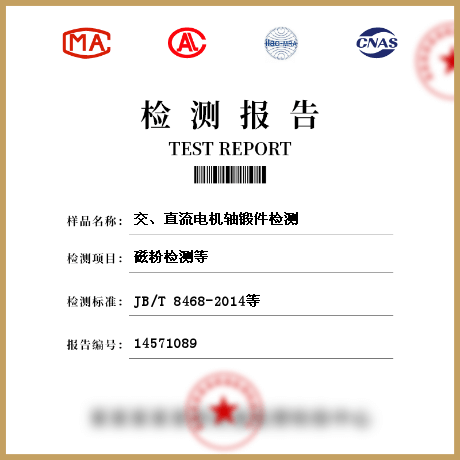 交、直流電機軸鍛件檢測